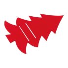 Duffel karácsonyfa alakú evőeszközpárna