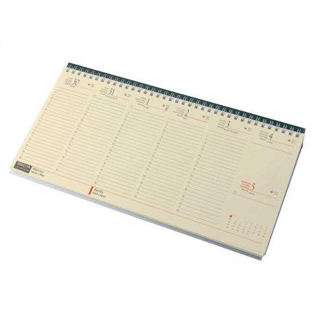 Fekvő asztali naptár chamois papírral