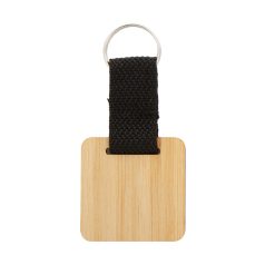 Stropp bambusz kulcstartó, négyzet