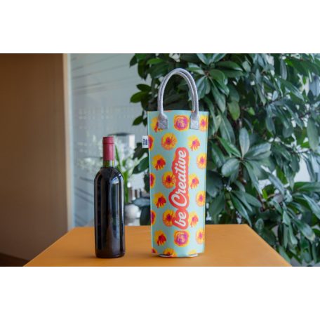 CreaFelt Vino egyediesíthető RPET boros ajándéktáska