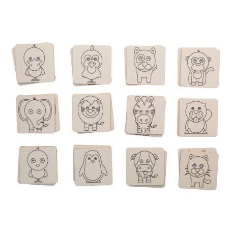 Colormor színezős memóriajáték, állatok