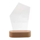 Woodify LED-es trófea, ötszög