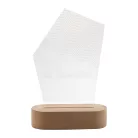 Woodify LED-es trófea, ötszög