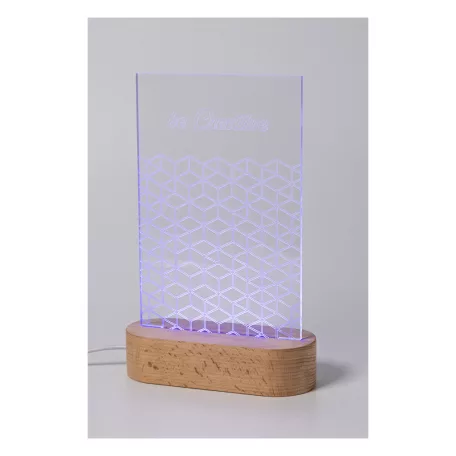 Woodify LED-es trófea, téglalap