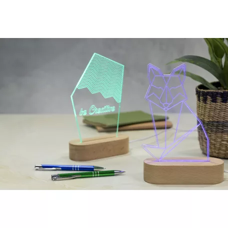 Woodify LED-es trófea, egyedi forma