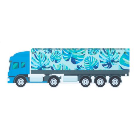 Trucker 15 kamion formájú vonalzó, 15 cm - egyedi gyártásra, rendelhető!