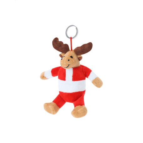 Velin karácsonyi plüss kulcstartó, rénszarvas