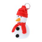 Velin karácsonyi plüss kulcstartó, hóember
