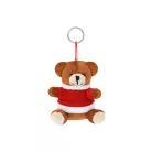 Velin karácsonyi plüss kulcstartó, maci