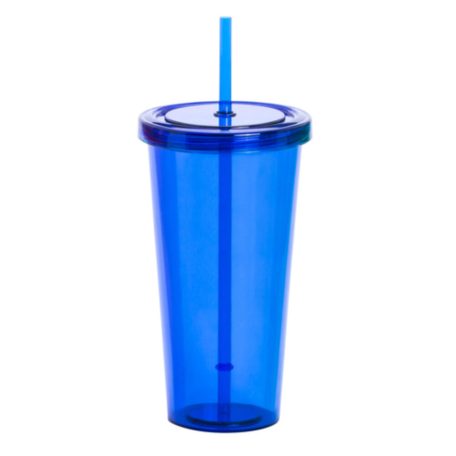 Trinox műanyag pohár, szívószállal