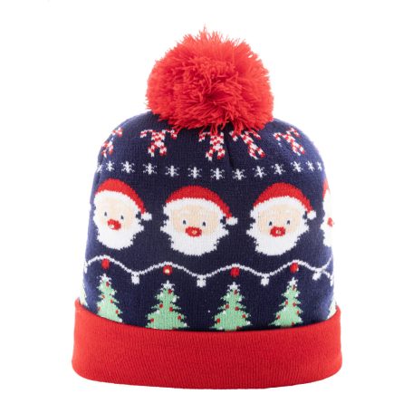 Norrsken karácsonyi LED-es téli sapka, Mikulás