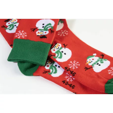 Julsokka karácsonyi zokni, hóember