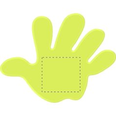 Astana fényvisszaverő matrica, kéz