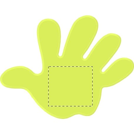 Astana fényvisszaverő matrica, kéz