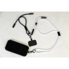 HolCharge 60 W-os RPET mobiltartós nyakpánt kábellel