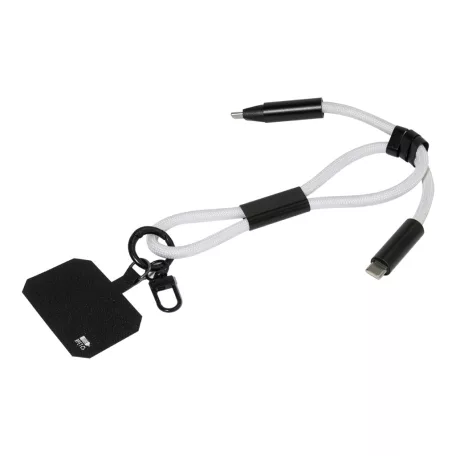 CuffCharge 60 W-os RPET mobiltartós csuklópánt kábellel