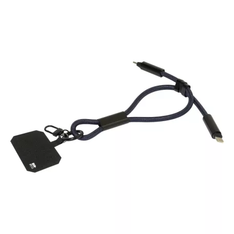 CuffCharge 60 W-os RPET mobiltartós csuklópánt kábellel