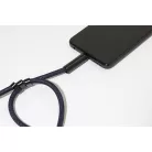 CuffCharge 60 W-os RPET mobiltartós csuklópánt kábellel
