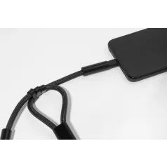 CuffCharge 60 W-os RPET mobiltartós csuklópánt kábellel
