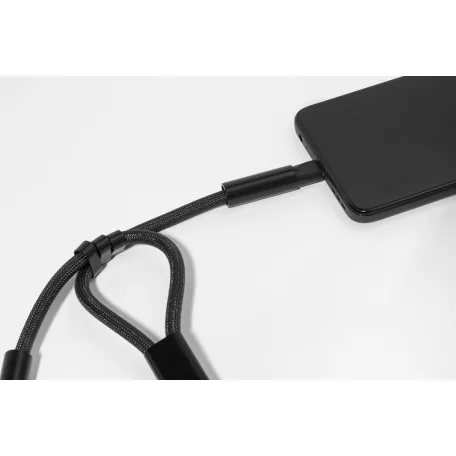 CuffCharge 60 W-os RPET mobiltartós csuklópánt kábellel