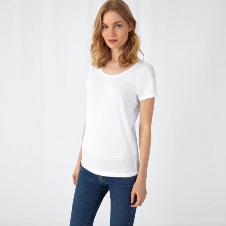 B&C Inspire Slub női pamut póló
