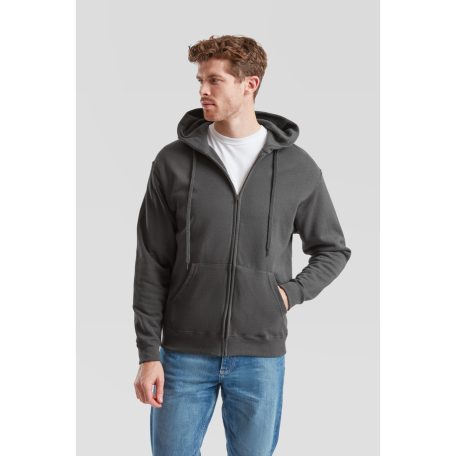 Fruit of the loom férfi cipzáras kapucnis pulóver