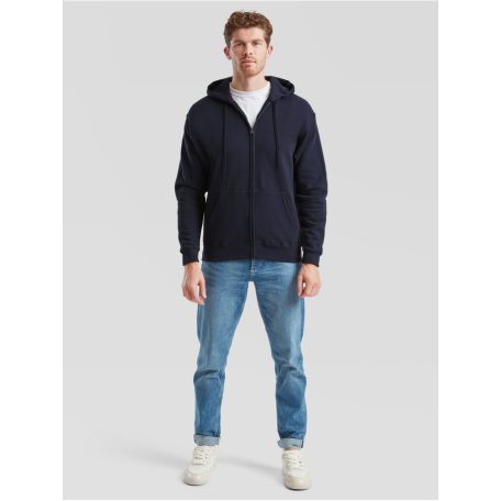 Fruit of the loom férfi cipzáras kapucnis pulóver