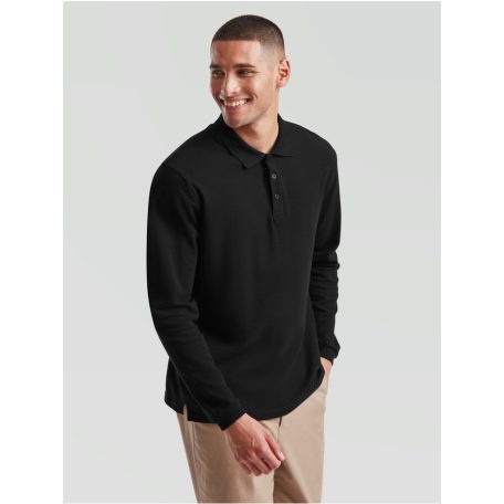 Fruit of the Loom PREMIUM férfi hosszú ujjú galléros póló