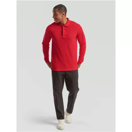 Fruit of the Loom PREMIUM férfi hosszú ujjú galléros póló