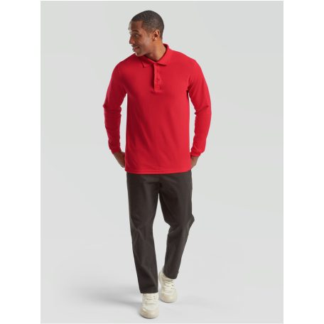 Fruit of the Loom PREMIUM férfi hosszú ujjú galléros póló
