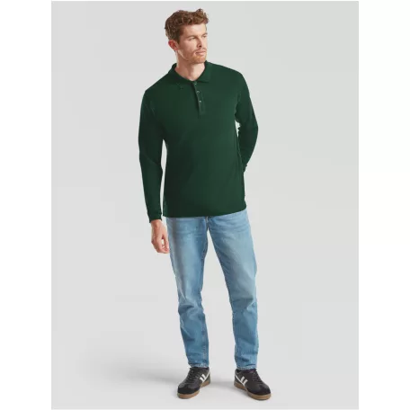 Fruit of the Loom PREMIUM férfi hosszú ujjú galléros póló