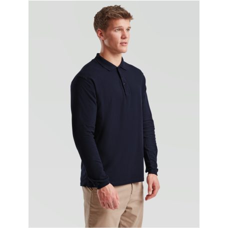 Fruit of the Loom PREMIUM férfi hosszú ujjú galléros póló