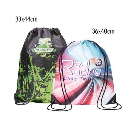 210D poliészter tornazsák PU megerősített sarkokkal