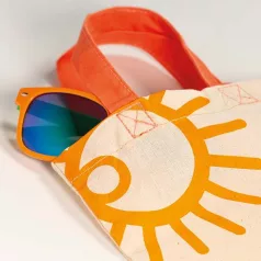 Pamutvászon táska rövid fülekkel 