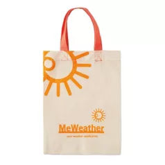 Pamutvászon táska rövid fülekkel 