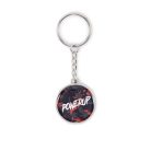 Kerek, vas kulcstartó műgyanta bevonattal