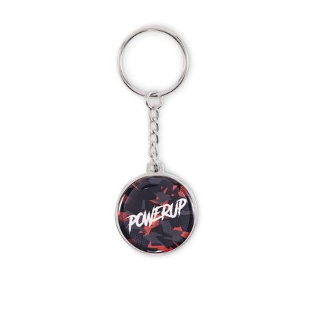 Kerek, vas kulcstartó műgyanta bevonattal