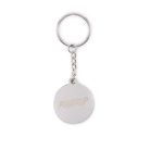 Kerek, vas kulcstartó műgyanta bevonattal