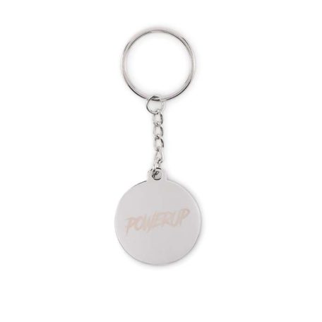 Kerek, vas kulcstartó műgyanta bevonattal