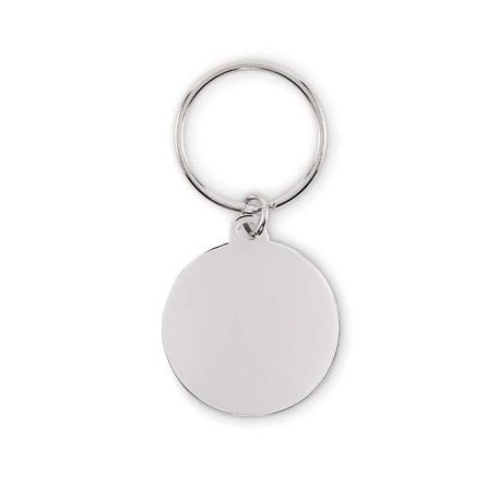 Kerek, vas kulcstartó műgyanta bevonattal