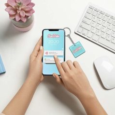   Négyzet alakú, előre programozott NFC kulcstartó műgyantával