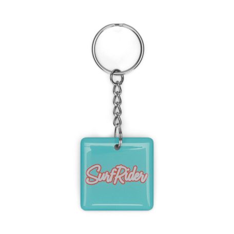 Négyzet alakú, előre programozott NFC kulcstartó műgyantával