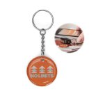 Kerek, előre programozott NFC kulcstartó műgyantával