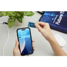   Téglalap alakú, előre programozott NFC kulcstartó műgyantával