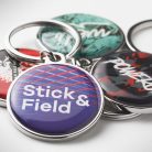 Kerek, vas NFC kulcstartó műgyanta bevonattal