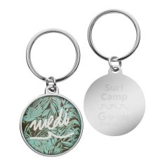 Kerek, vas NFC kulcstartó műgyanta bevonattal