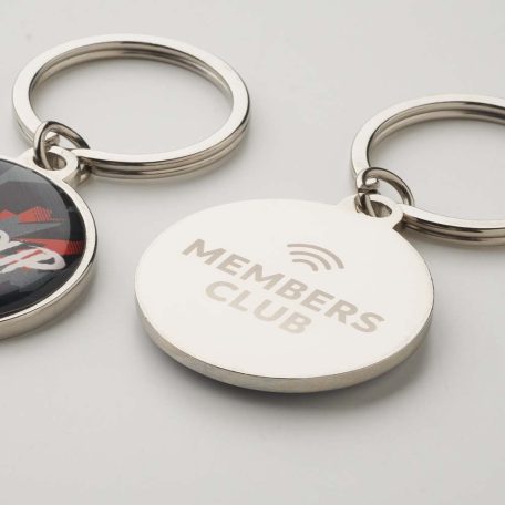 Kerek, vas NFC kulcstartó műgyanta bevonattal