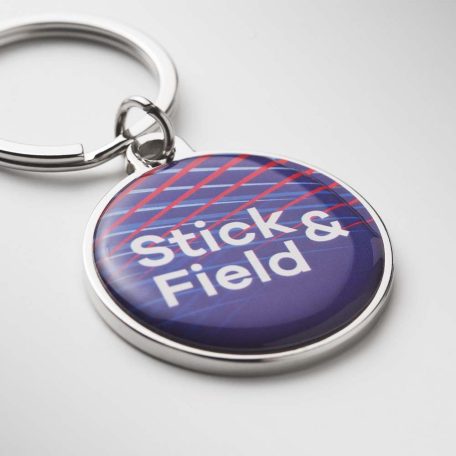 Kerek, vas NFC kulcstartó műgyanta bevonattal