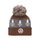 Jacquard mandzsettás kötött sapka