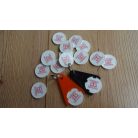 Műanyag bevásárló kulcstartó és bevásárlókocsi érme